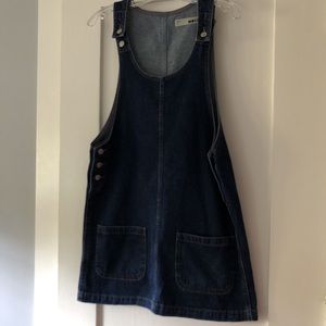 Denim jumper/ overall dress